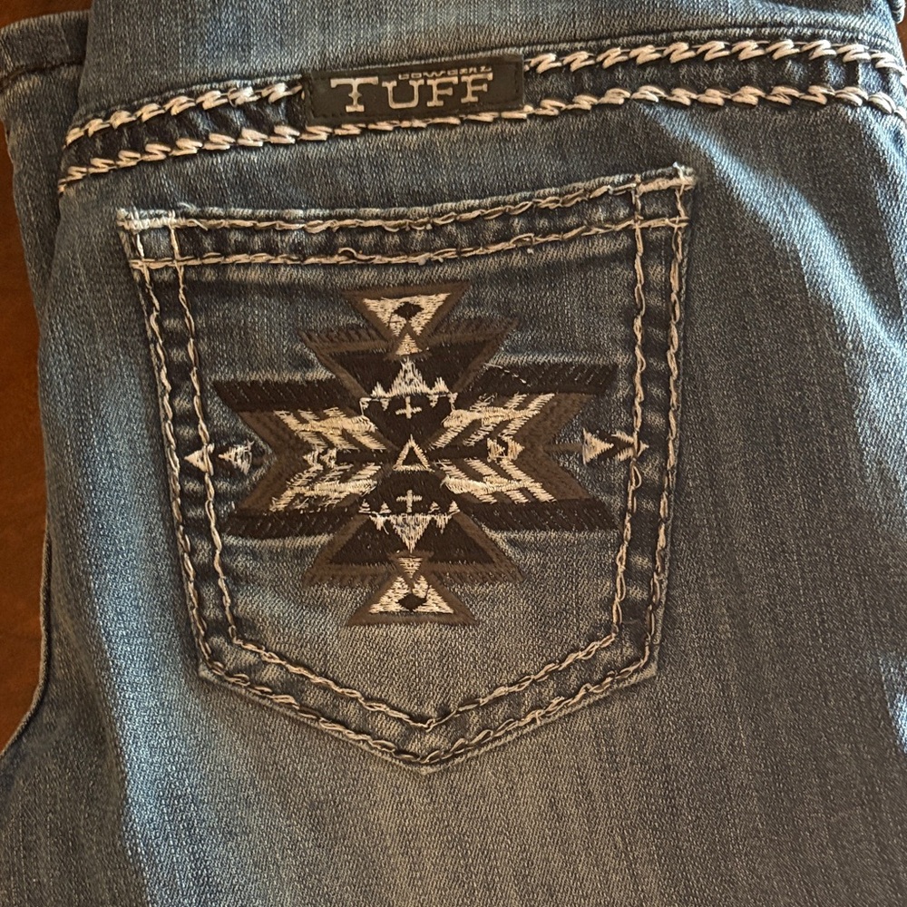 Cowgirl Tuff Boot Cut Jeans in Classic Blue